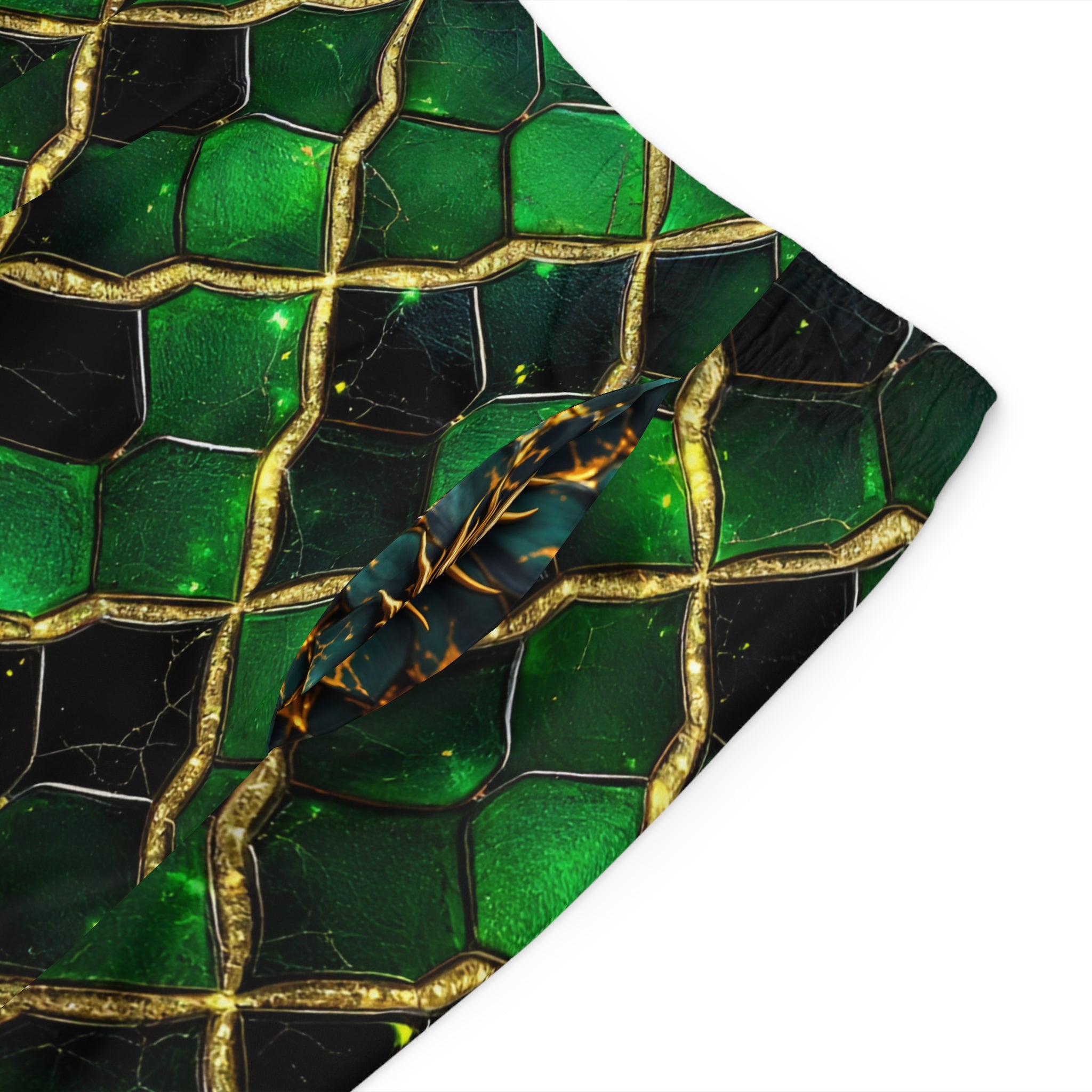 Emerald Serpent Scale Shorts