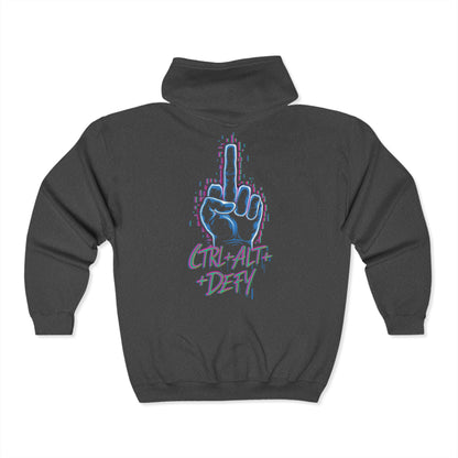 Control+Alt+Defy Zip Up Hoodie