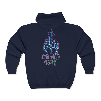 Control+Alt+Defy Zip Up Hoodie