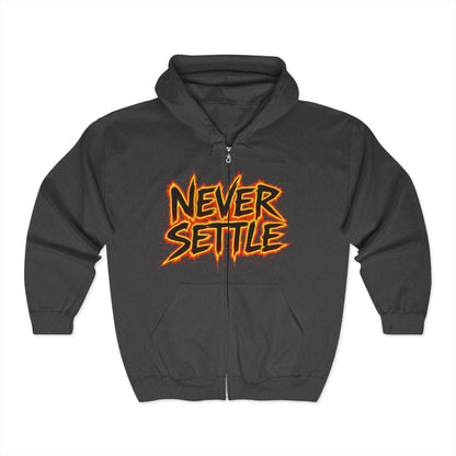 Never Settle Zip Up Hoodie