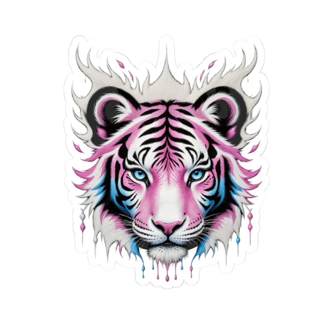Blush Frost Tigre Blanco Sticker